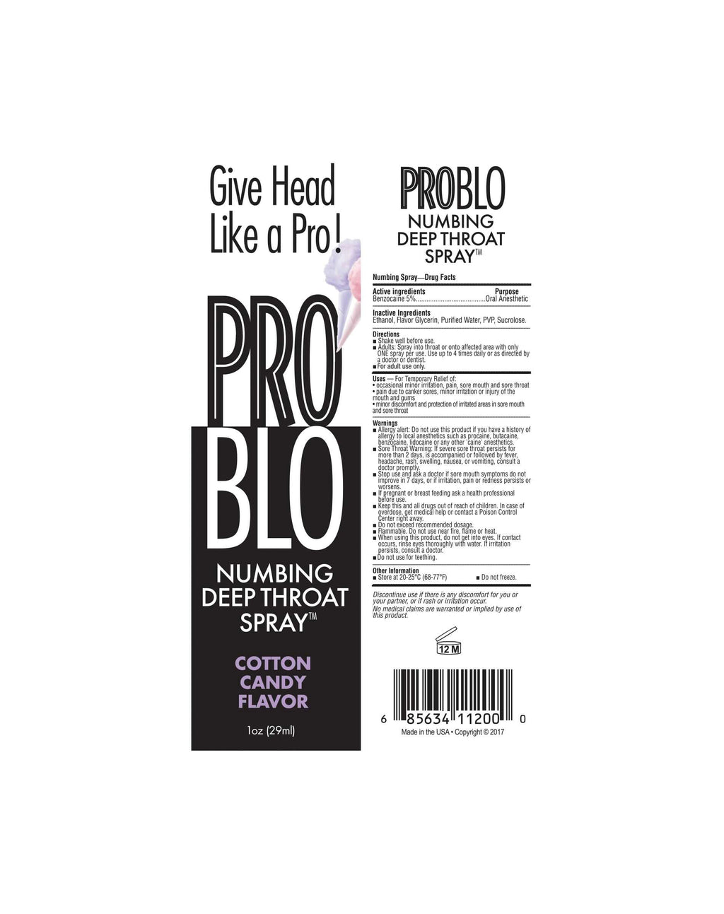 Pro Blo Pleasure Gel - Cotton Candy 1.5oz