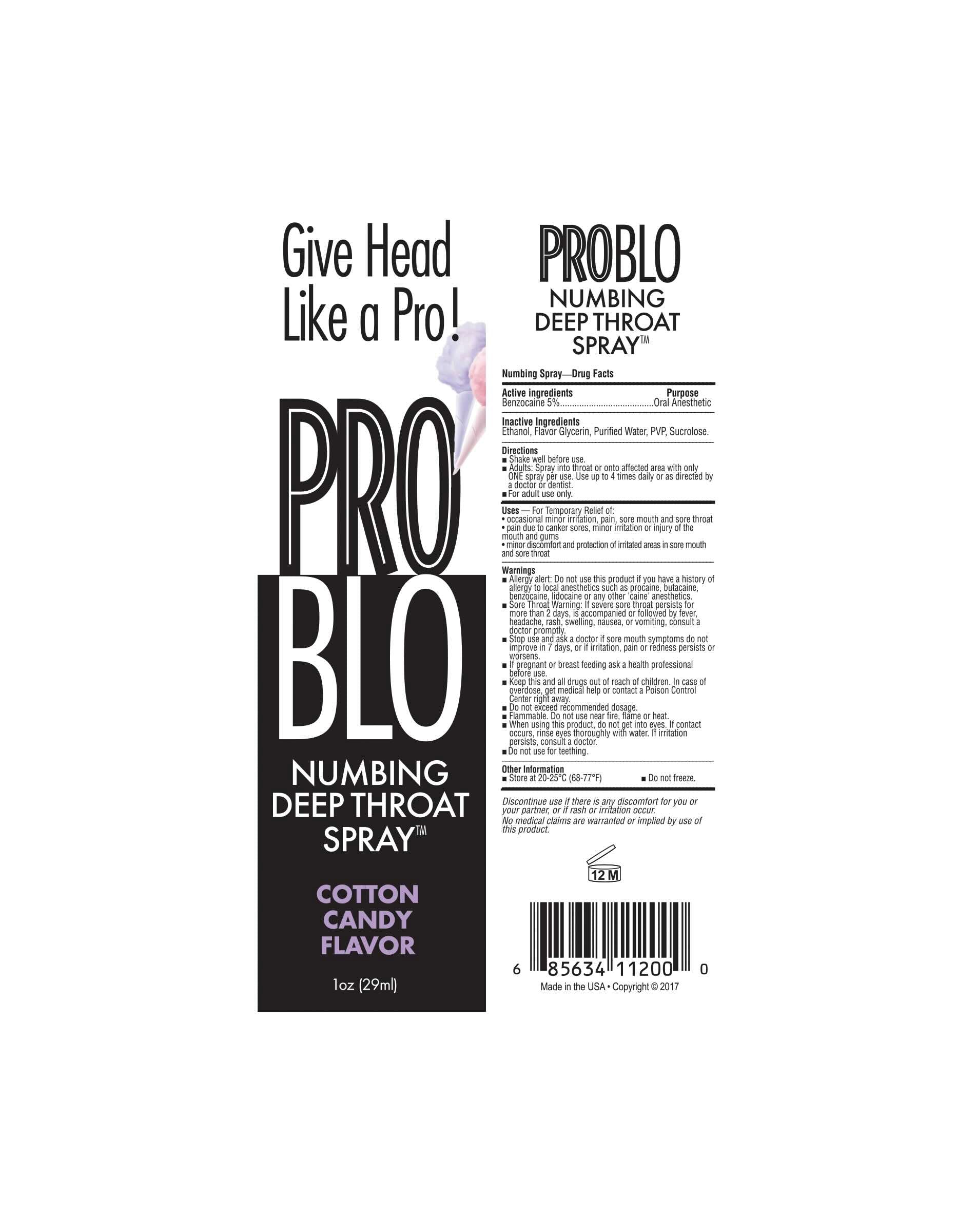 Pro Blo Pleasure Gel - Cotton Candy 1.5oz