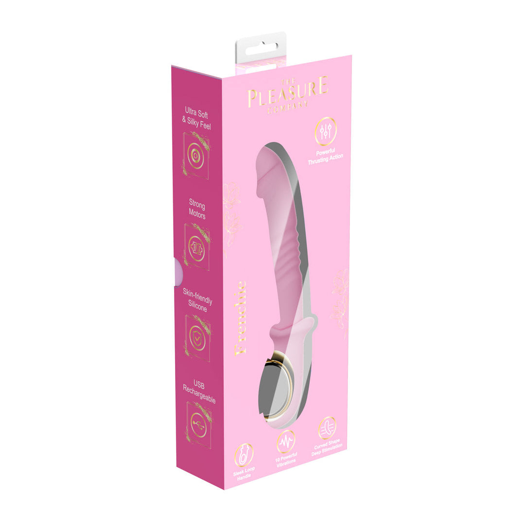 Frenchie Thrusting Wand Vibrator-Dark Pink